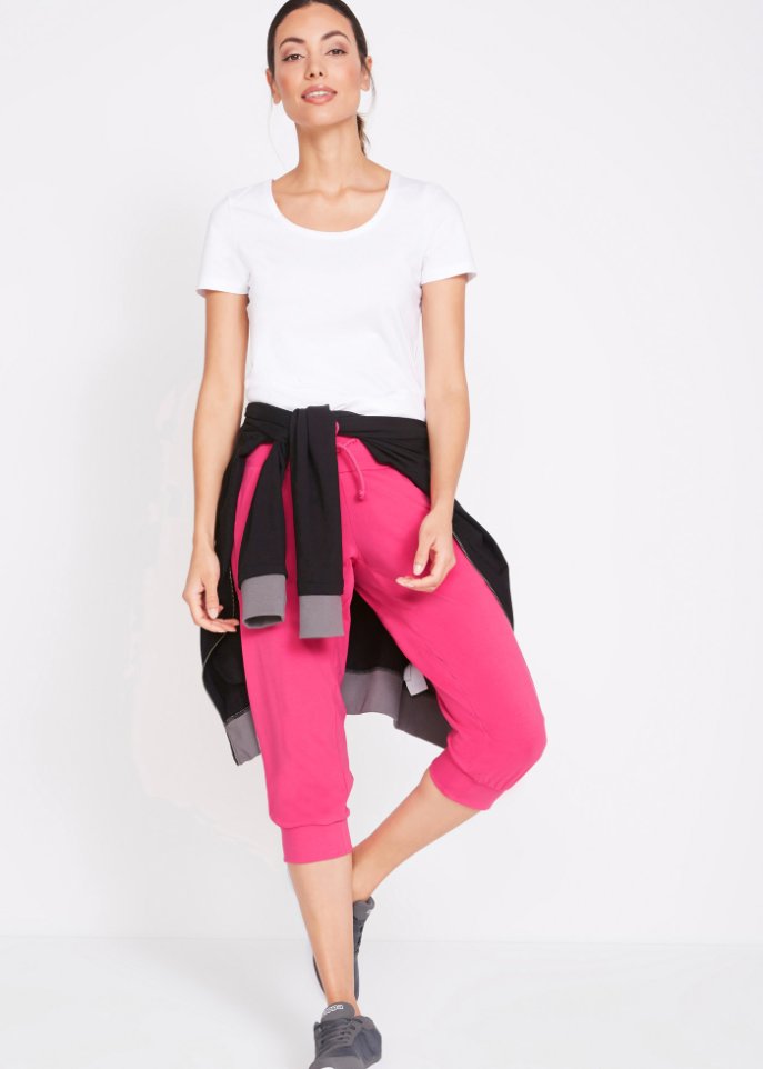 Jogginghose aus Baumwolle (2er Pack), Capri-Länge