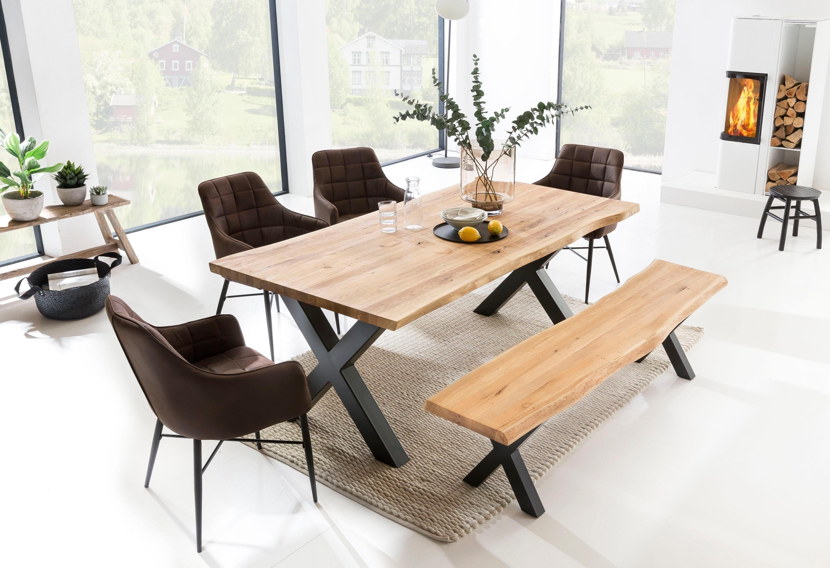 Home affaire Esstisch Tristan, mit Baumkante