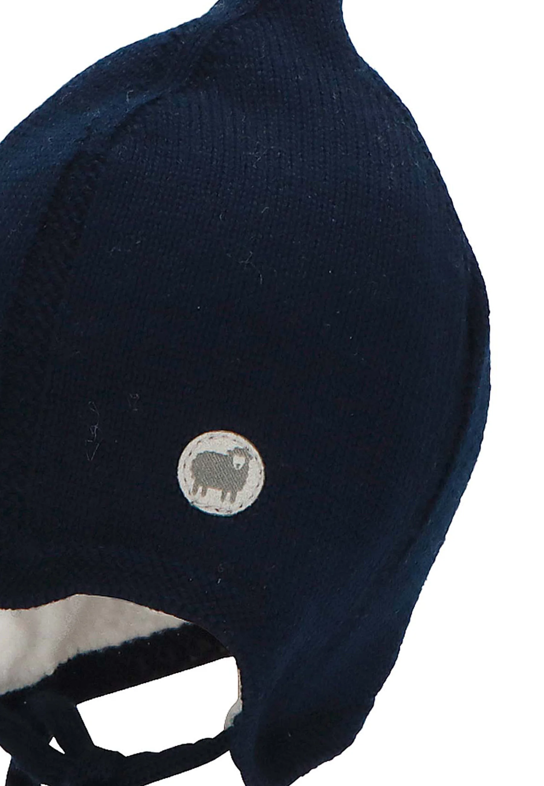 Strickmütze Baby aus Merinowolle unifarben