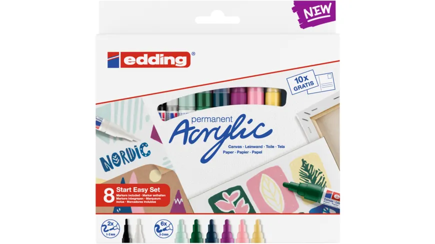 edding Start Easy 8er-Acryl-Set Nordic nordic