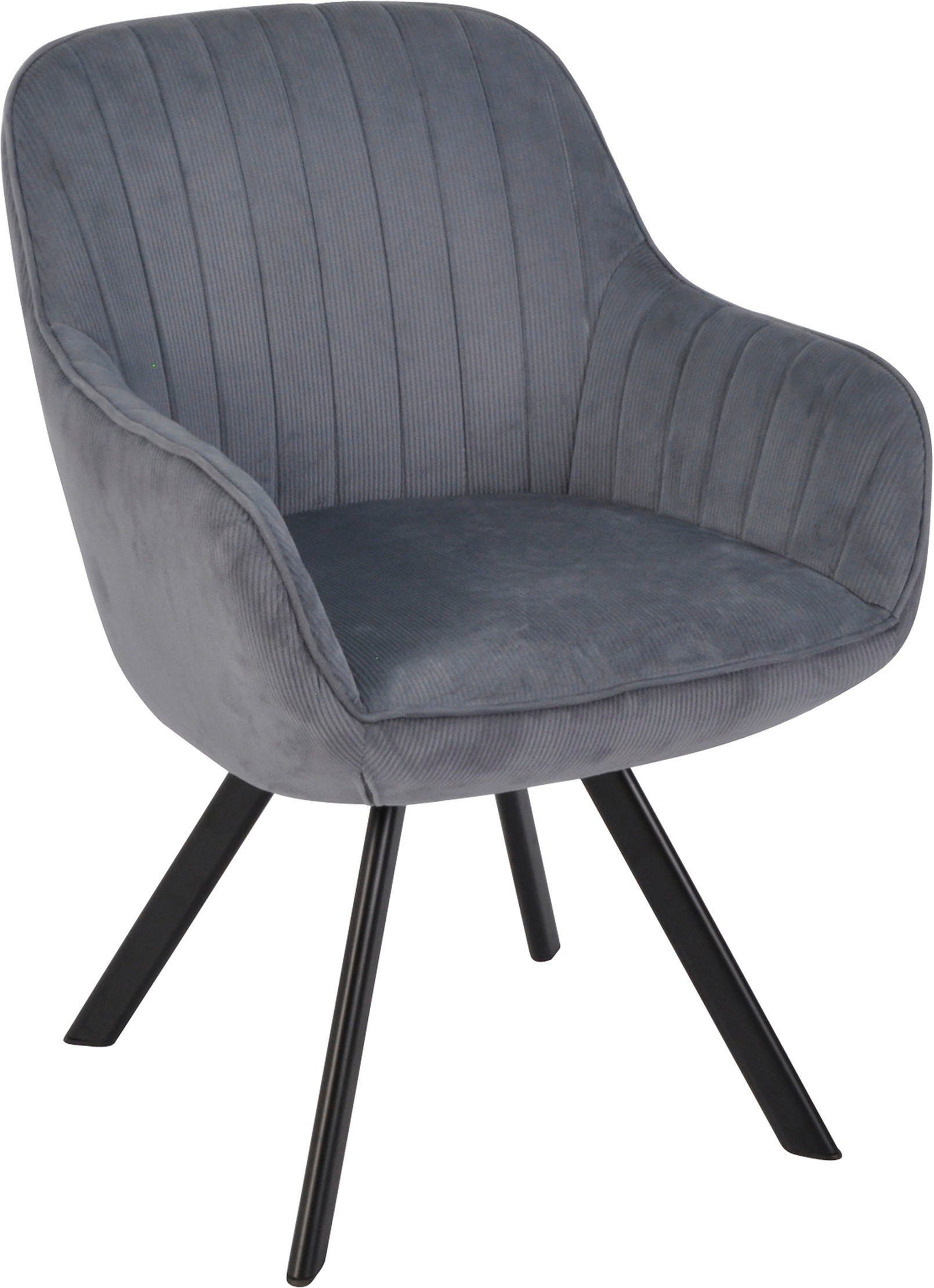 Homexperts Esszimmerstuhl Carlo (Set, 2 St), Drehstuhl, Bezug in Cord oder Kunstleder