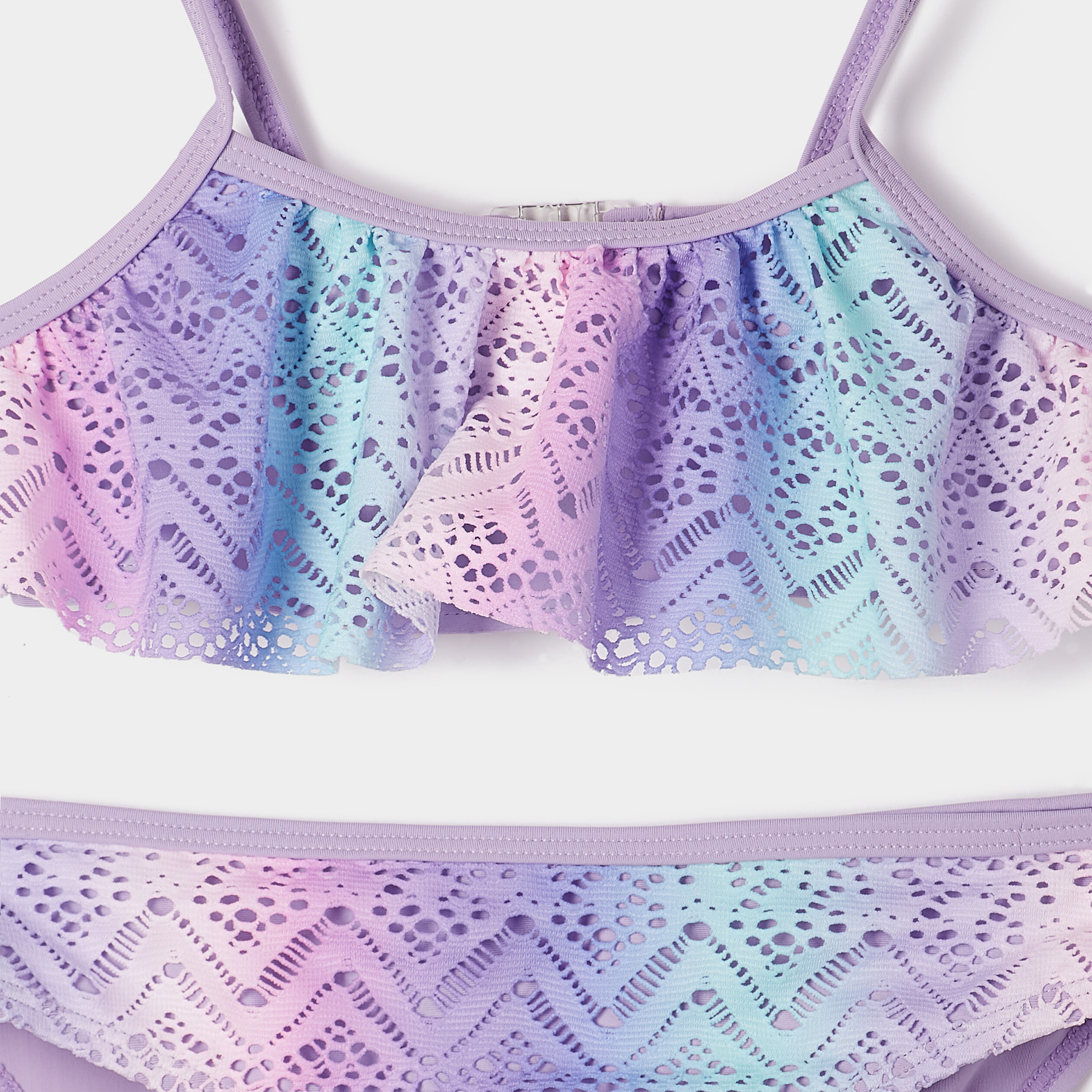 Maillot de bain 2 pièces parme fille | La Halle