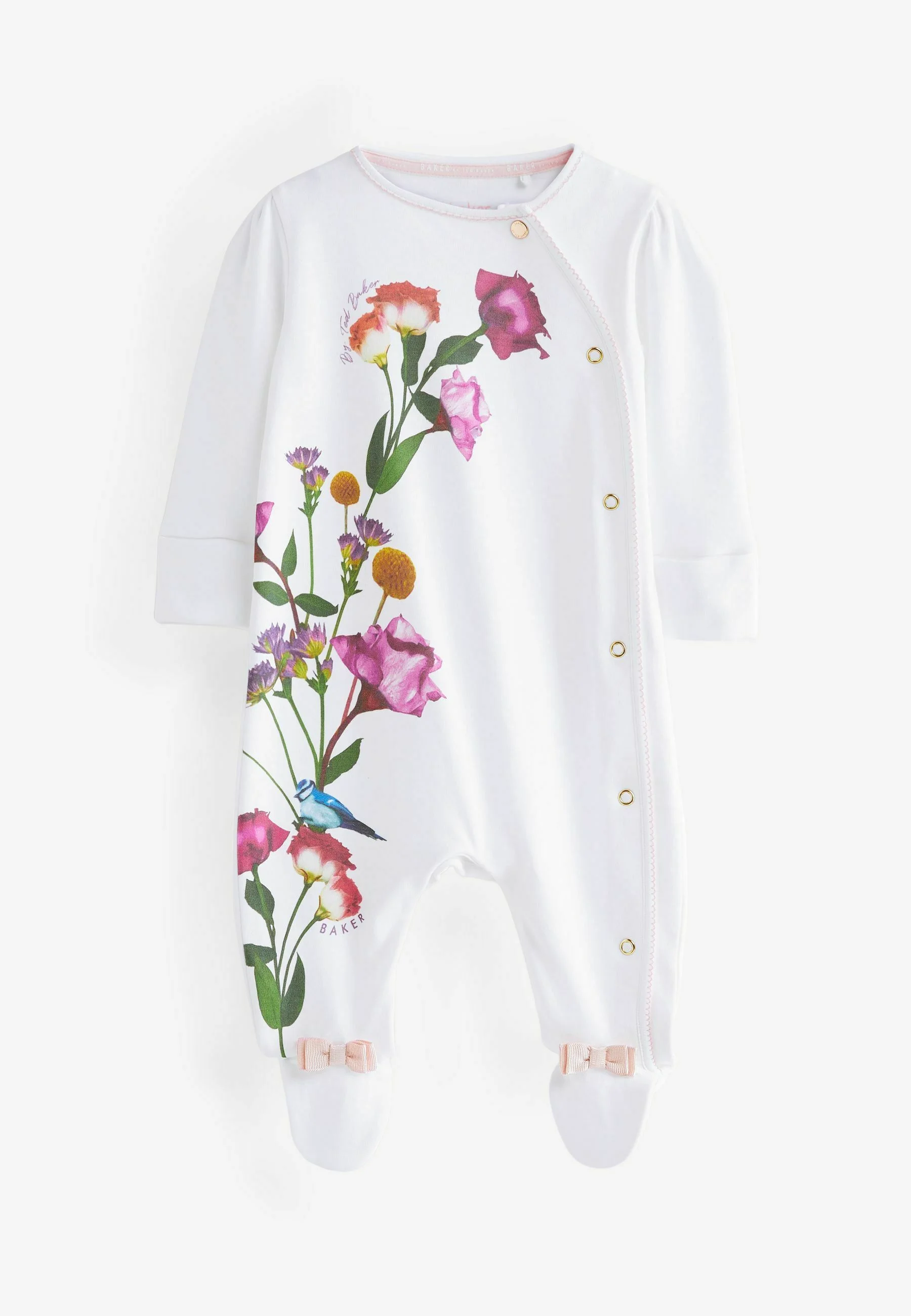 Conjunto de pijama y gorro con estampado floral blanco de Baker by Ted Baker - Mono