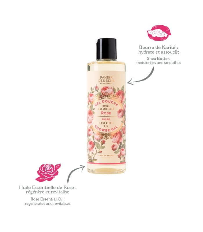 PANIER DES SENS-GEL DOUCHE-Rose Restructurante
