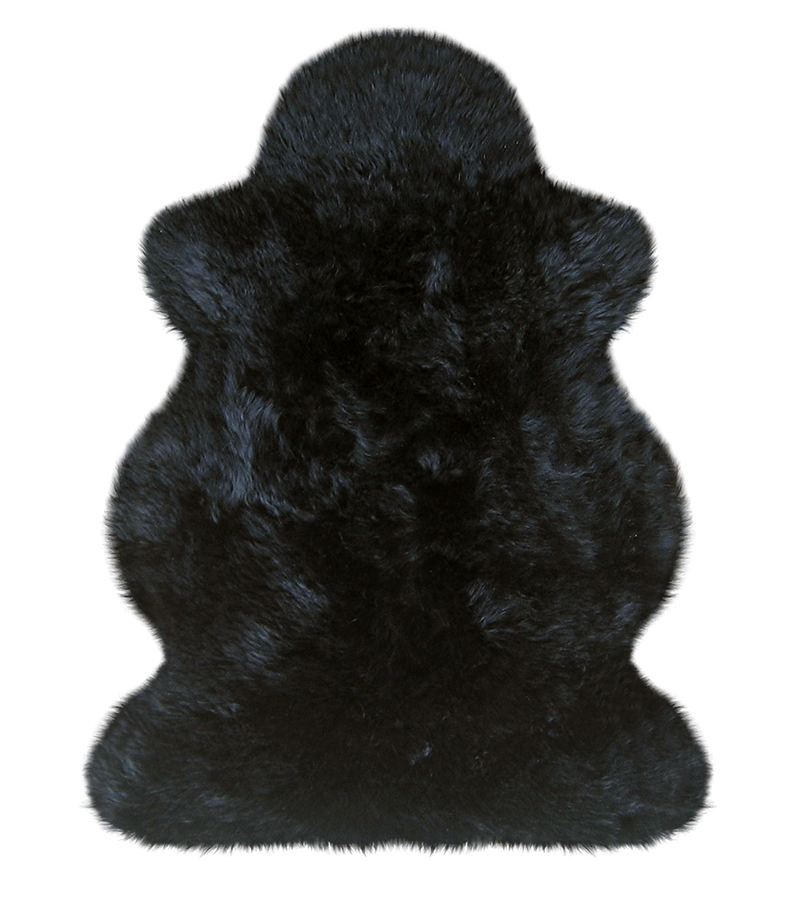 Australisches Lammfell Schwarz 68 x 100 cm