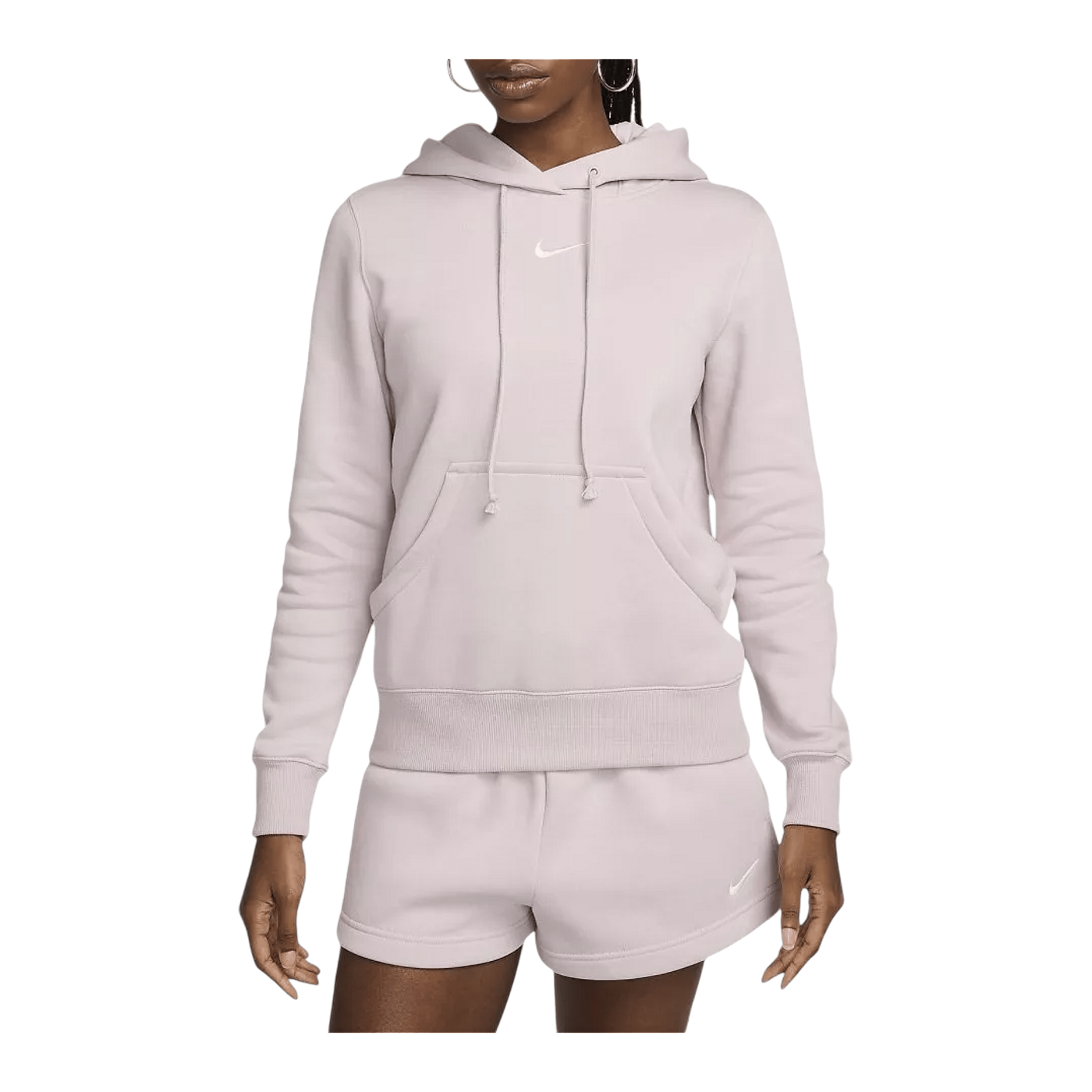 Nike Phoenix Fleece Hoody Damen Grau Lila F019