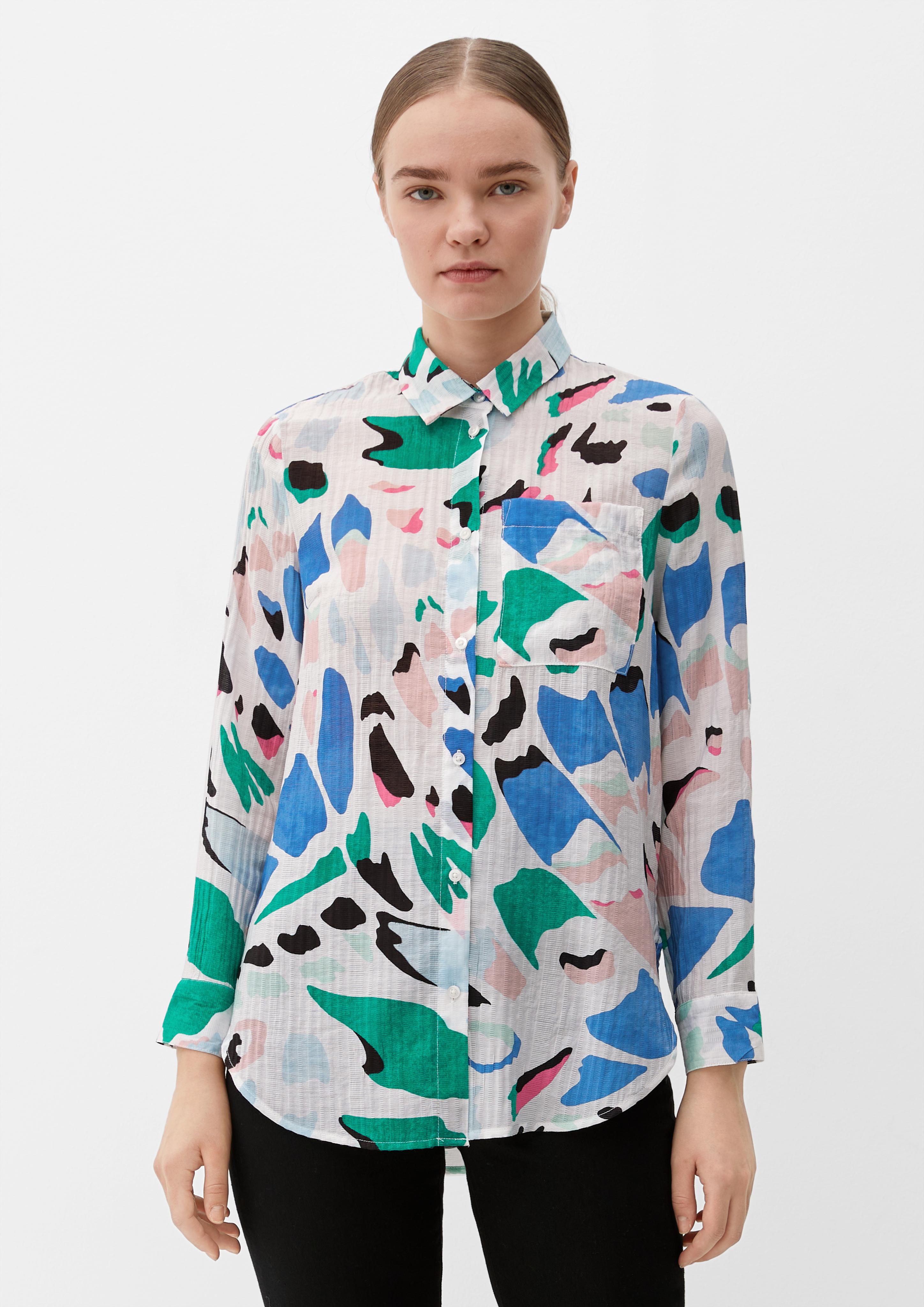 Longbluse aus Viskosemix  2128371-02A0