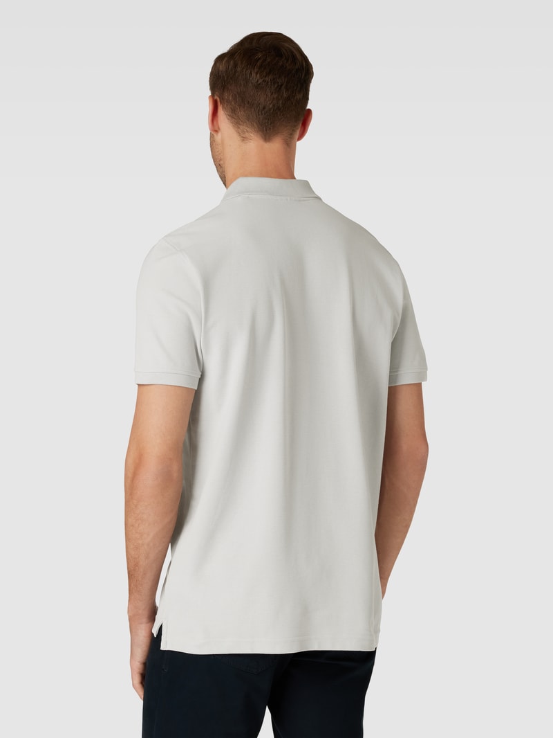 Poloshirt mit kurzer Knopfleiste in hellgrau