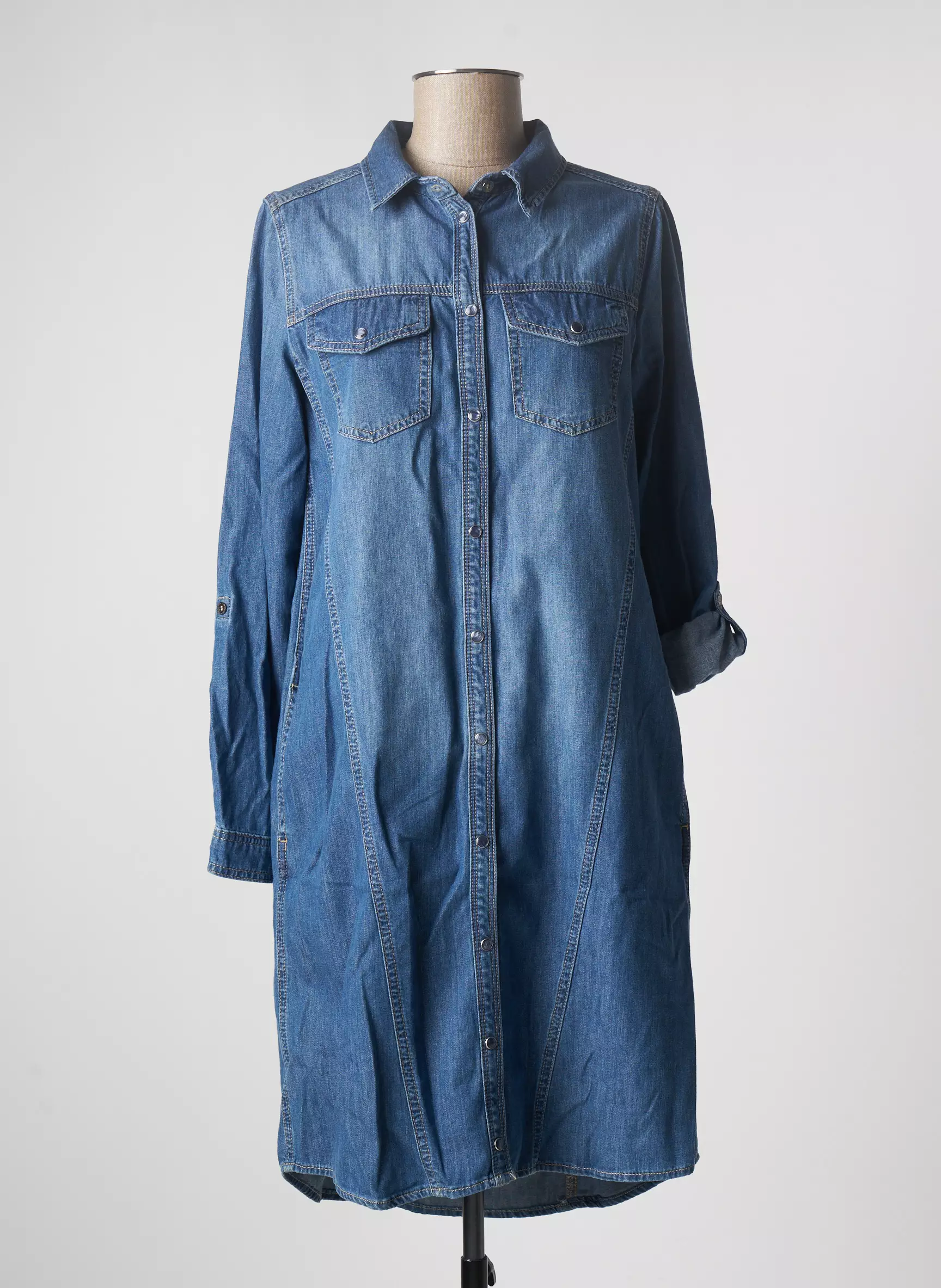 Street One Robes Mi Longues Femme couleur bleu