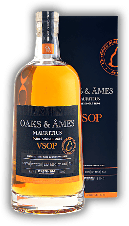 Oaks & Ames VSOP Pure Single Rum Oaks & Ames VSOP Pure Single Rum Raffinierte Süßwein-Noten beinflusst von Cognac und Whisky. Alter 4 J. - 0,7	 Liter - Vol 43%
