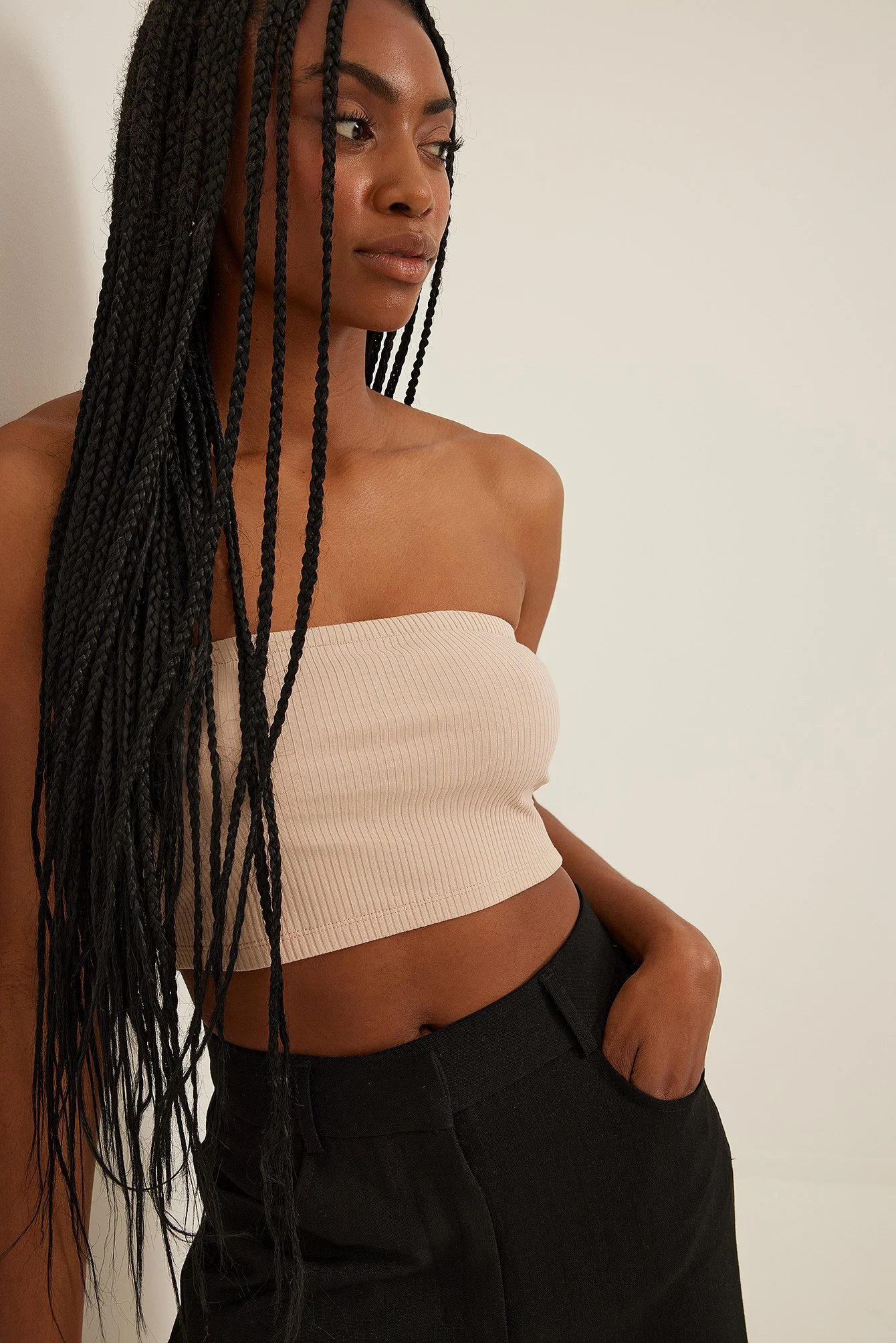 Kurzes, geripptes Tube-Top