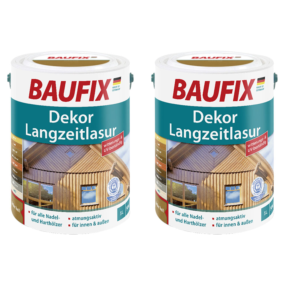 Baufix Dekor-Langzeitlasur, Pinie 5 L 2er Set