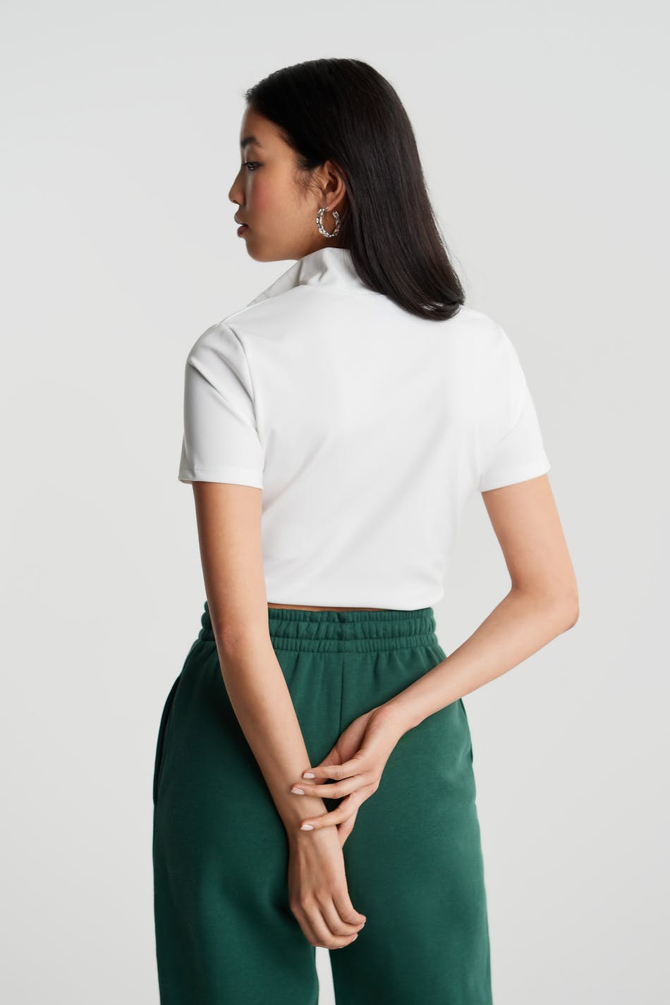 Cassie cropped zip top