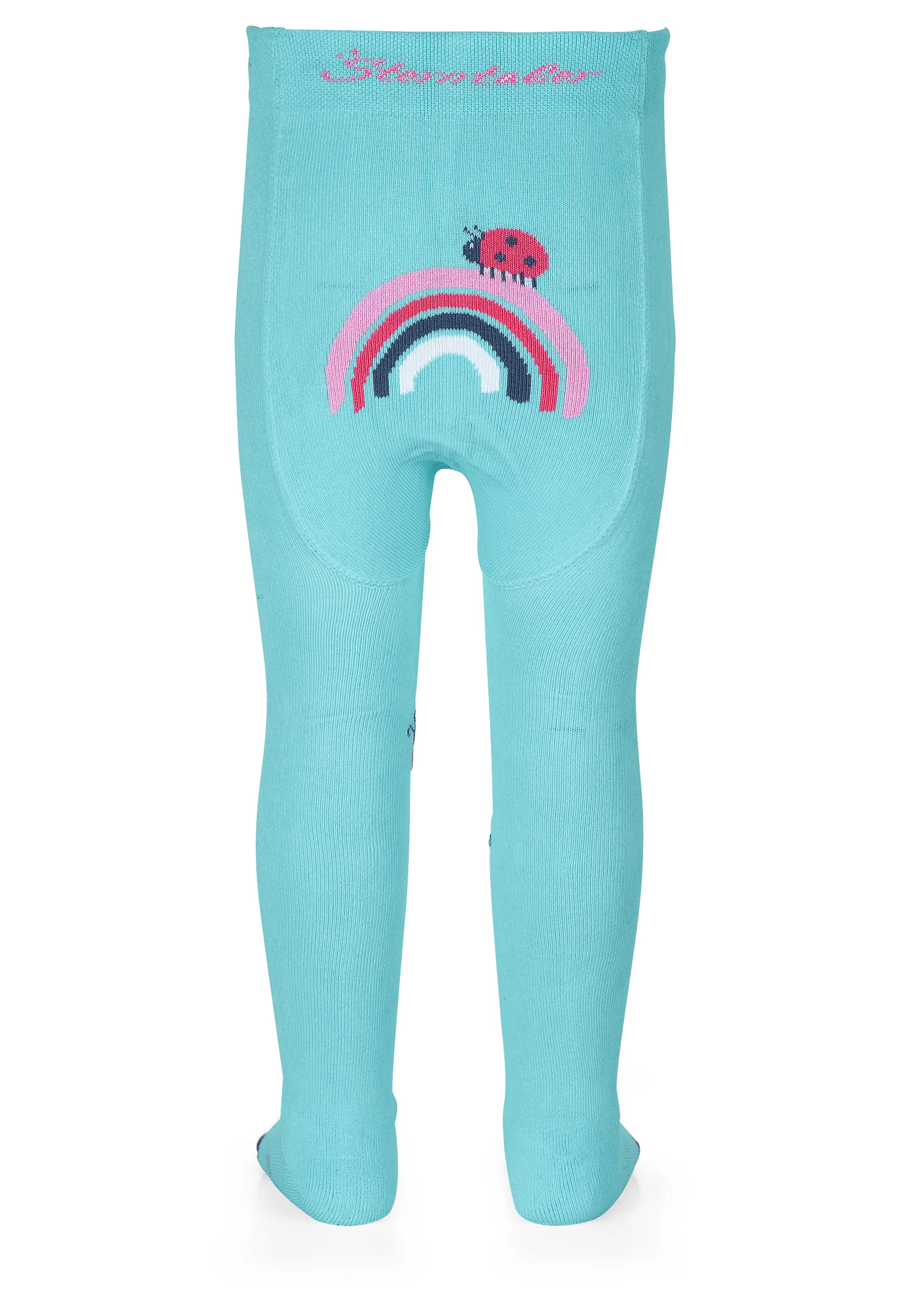 Krabbelstrumpfhose Sommer mit Motiv Regenbogen