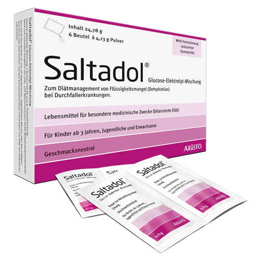 Saltadol Glucose Elektrolyt Mischung  6 St  Pulver zur Herstellung einer Lösung zum Einnehmen