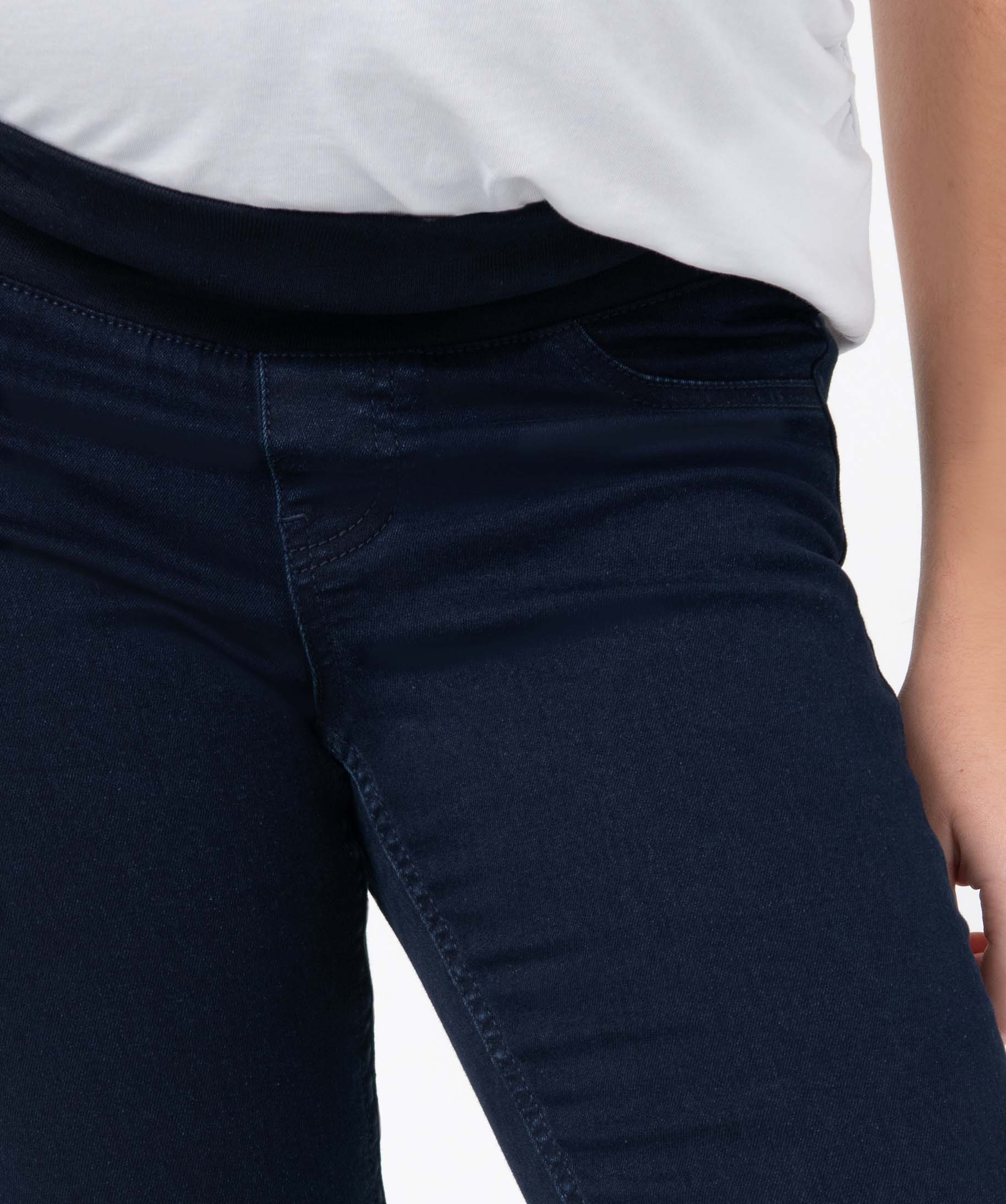 Jean de grossesse coupe Skinny avec bandeau bas noir | GEMO