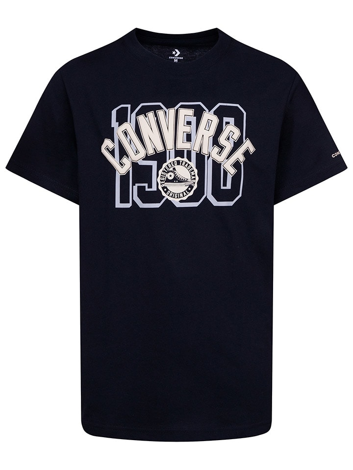 Converse Shirt in Schwarz/ Creme günstig kaufen