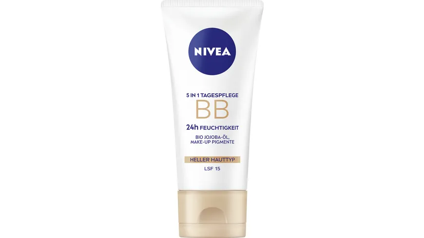 NIVEA 5in1 BB Tagespflege 24h Feuchtigkeit Heller Hauttyp LSF15 50 ml