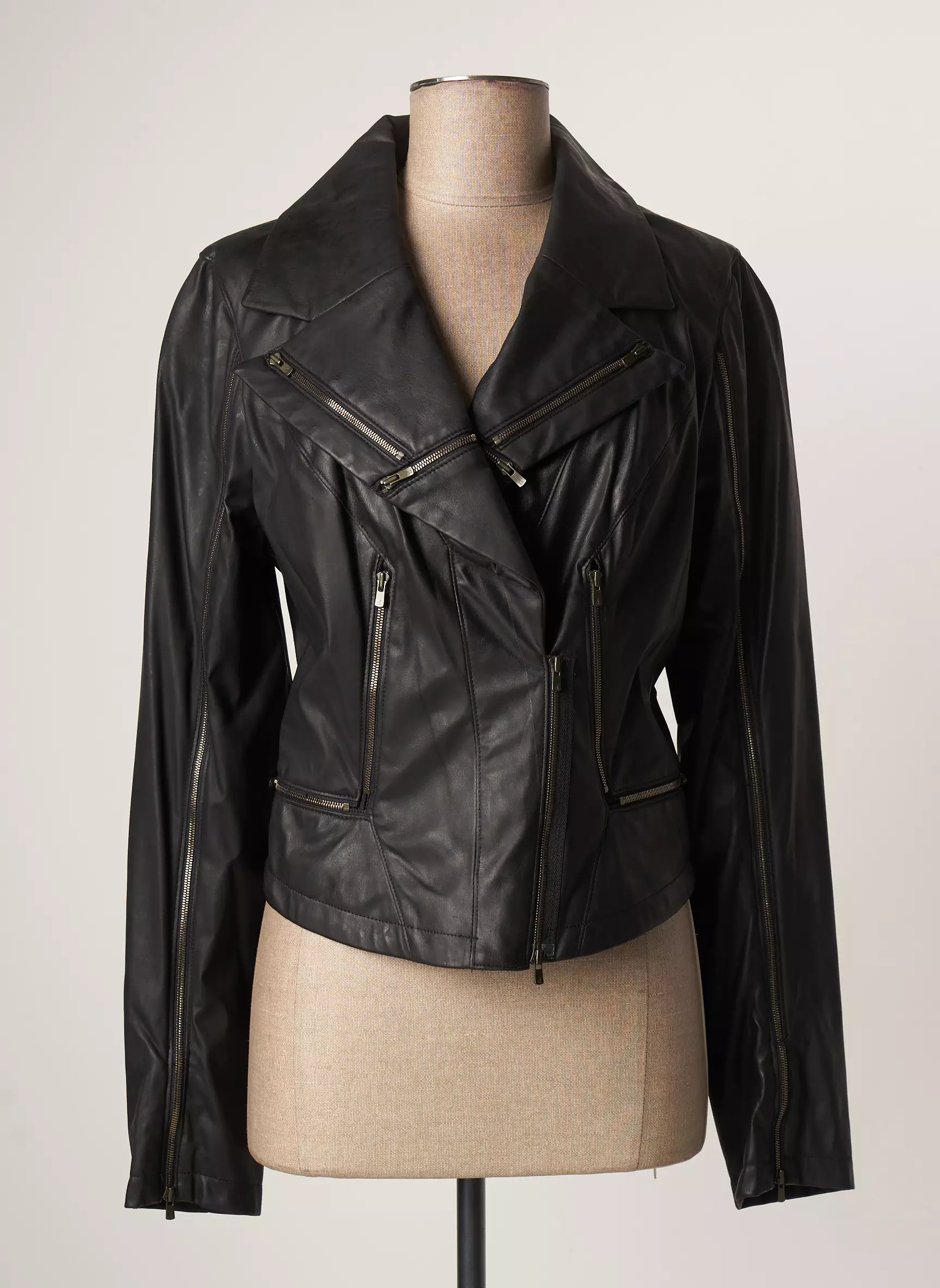 Lauren Vidal Vestesimilicuir Femme couleur noir