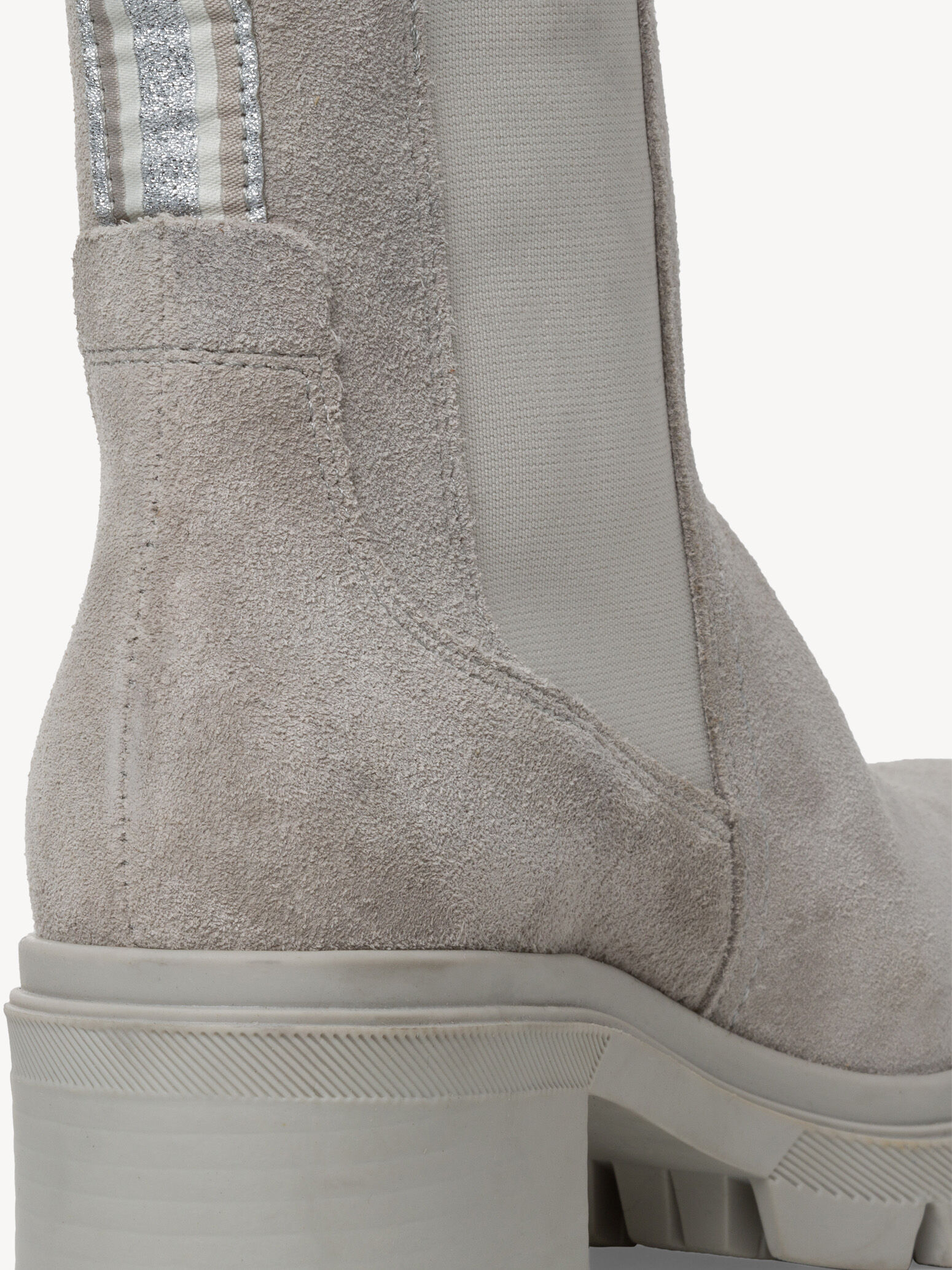 Bottine Chelsea en cuir - gris