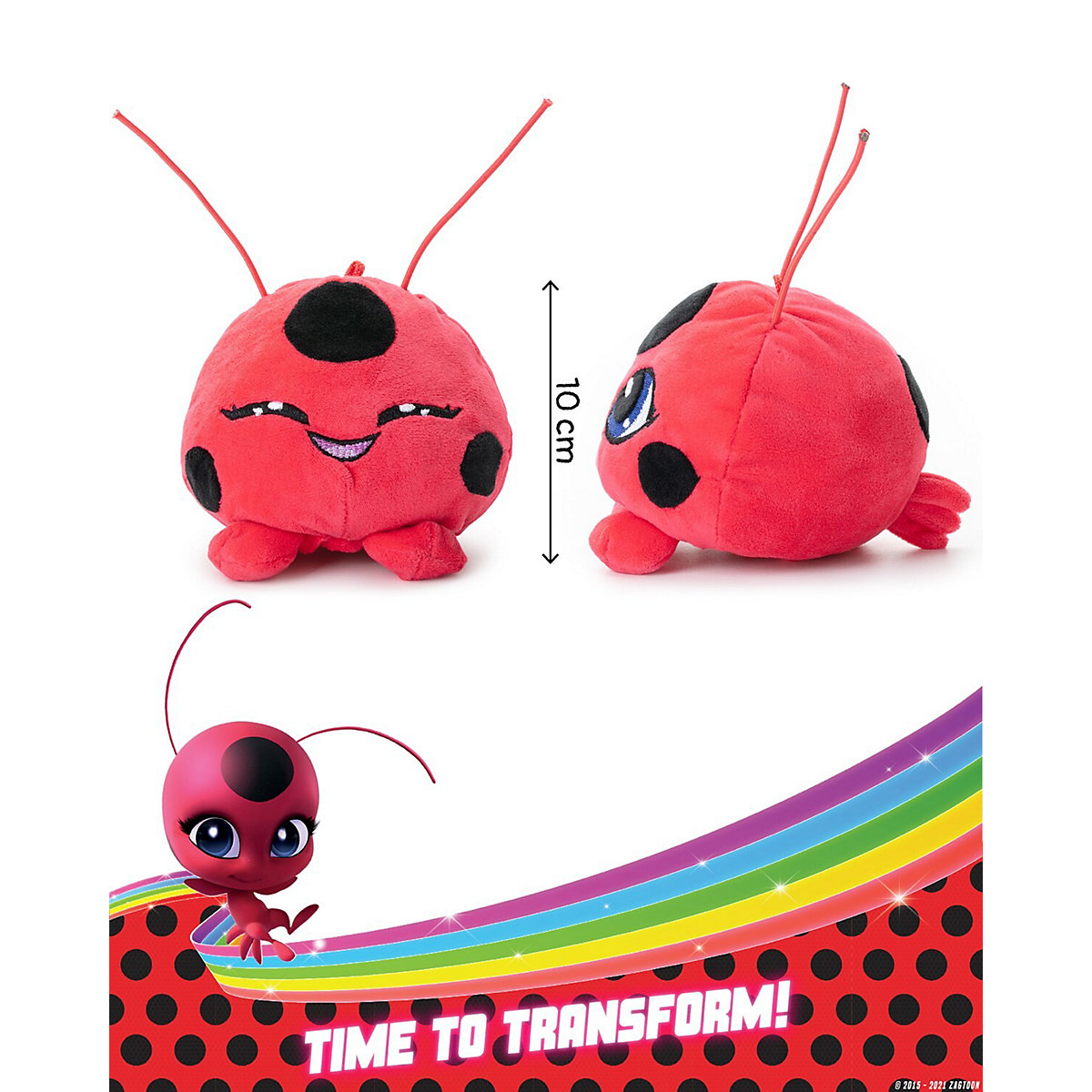 Schlüsselanhänger Miraculous Ladybug als Wendeplüschtier