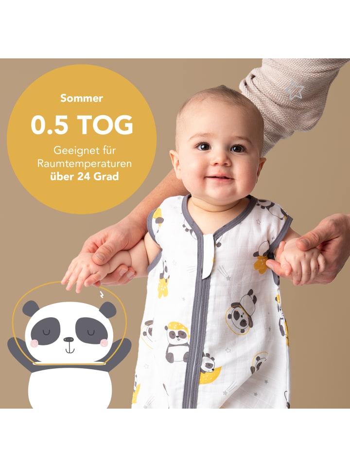 Schlummersack Musselin Babyschlafsack, 0.5 TOG in Gold günstig kaufen
