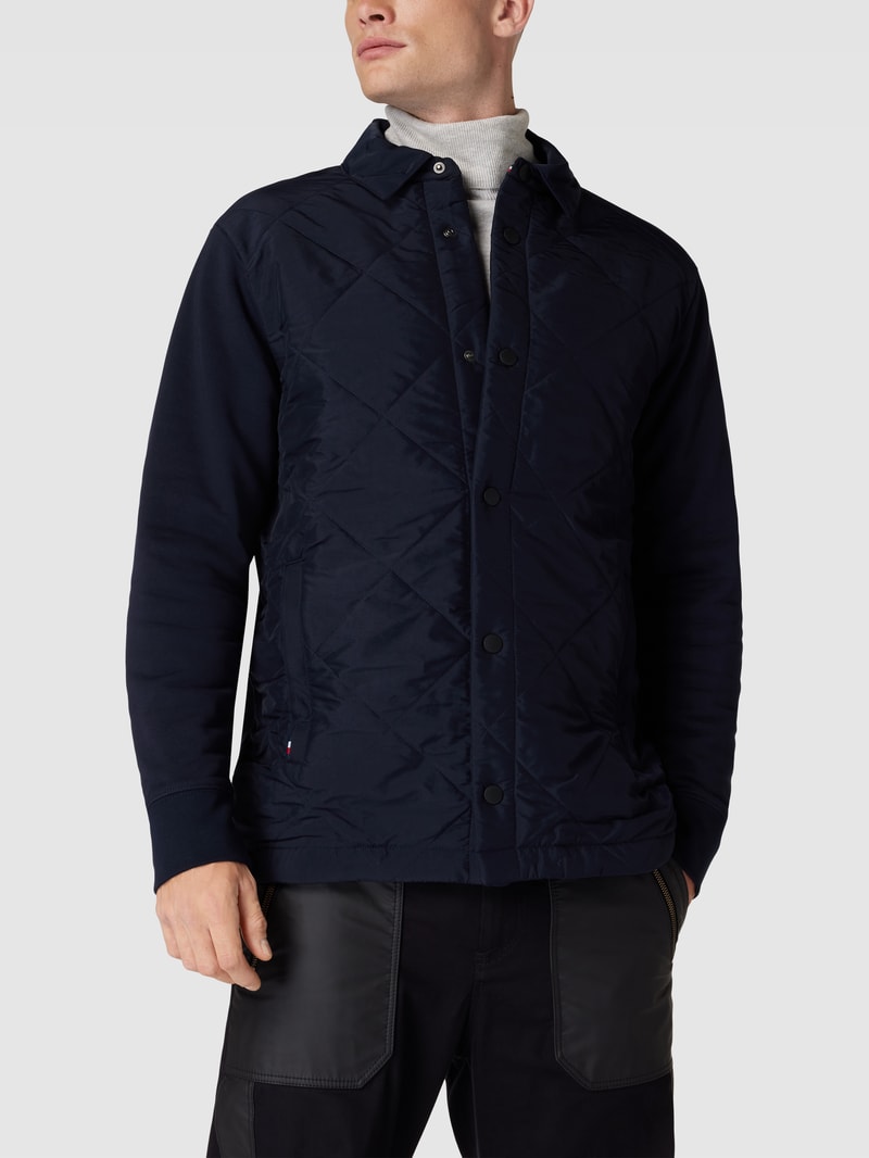 Jacke mit Umlegekragen Modell 'MEDIA' in marineblau