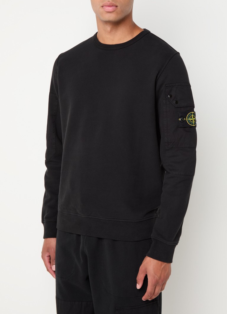 Πουλόβερ Stone Island 63920 με πέτο και λογότυπο