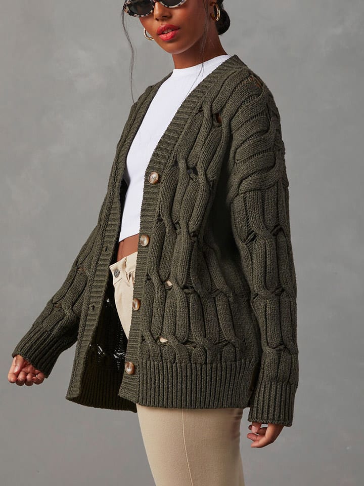 LA Angels Cardigan in Khaki günstig kaufen