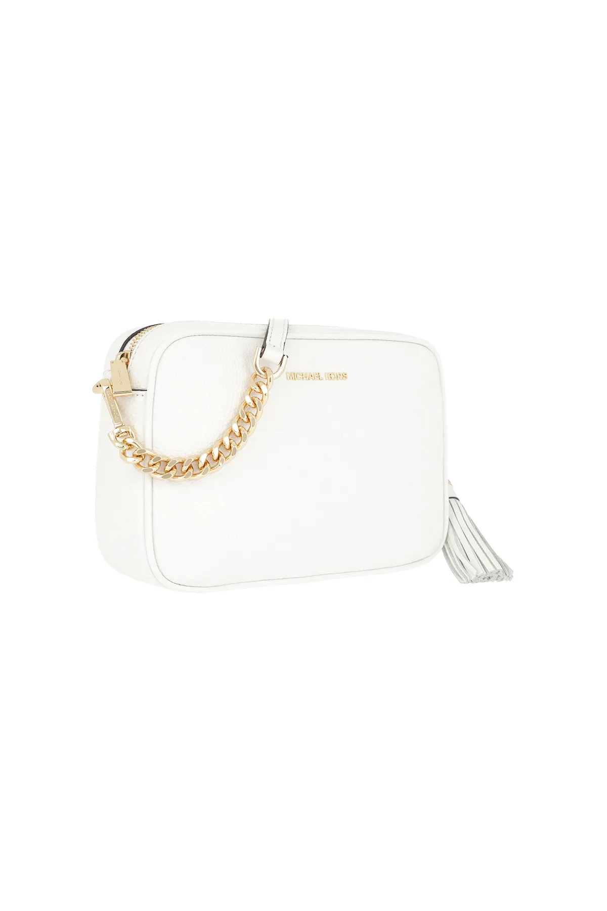 Michael Kors  Jet Set Witte Leren Umhängetasche 32F7GGNM8L-085