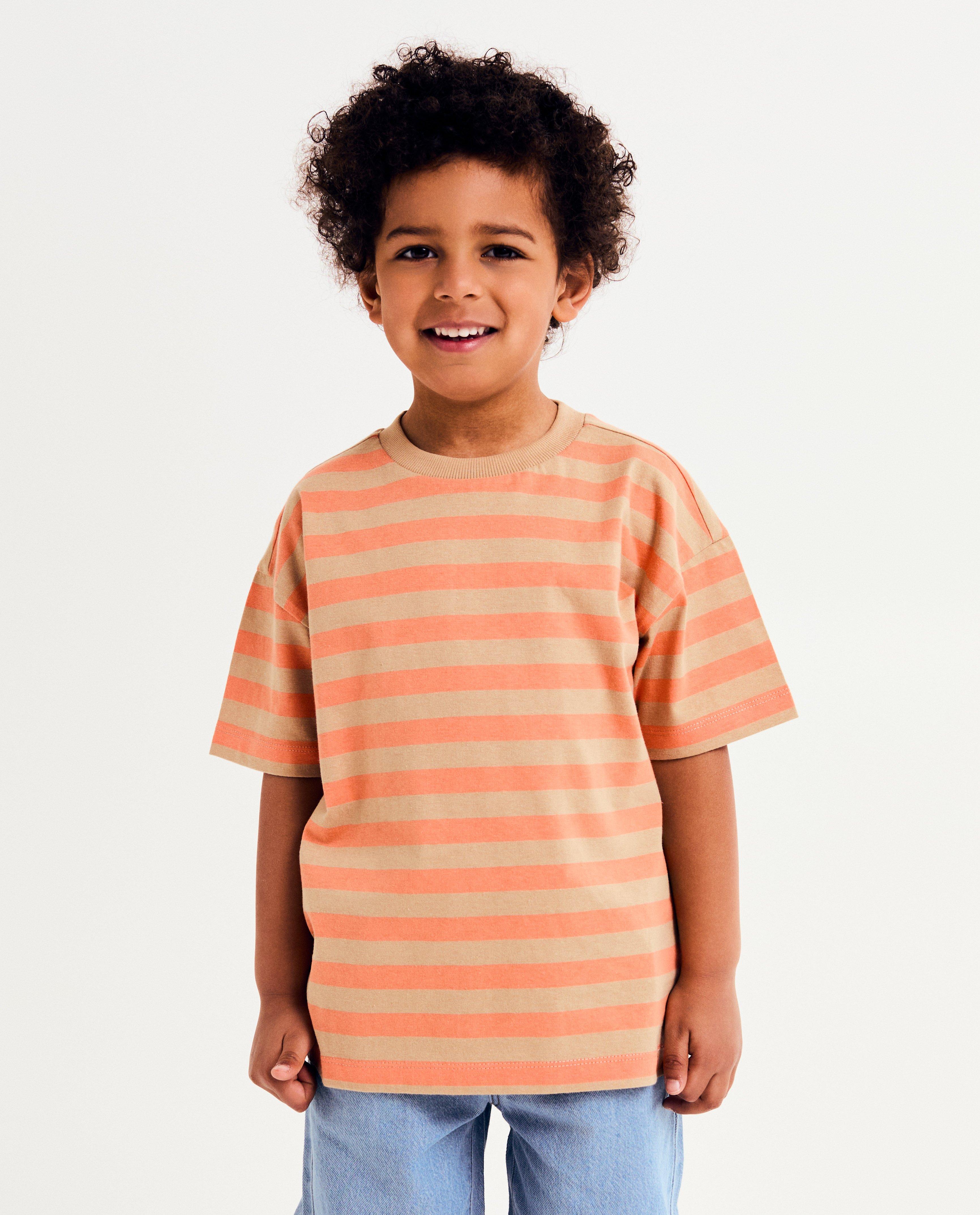 Tricou Maya cu dungi maro deschis