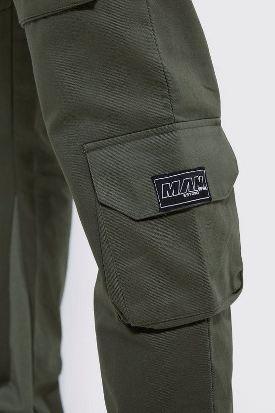 Slim-Fit Colorblock Schlag Cargo-Hose