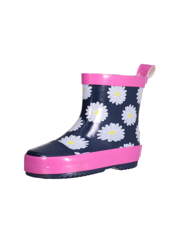 Playshoes Gummistiefel Halbschaft Margeriten in Marine/Pink günstig kaufen