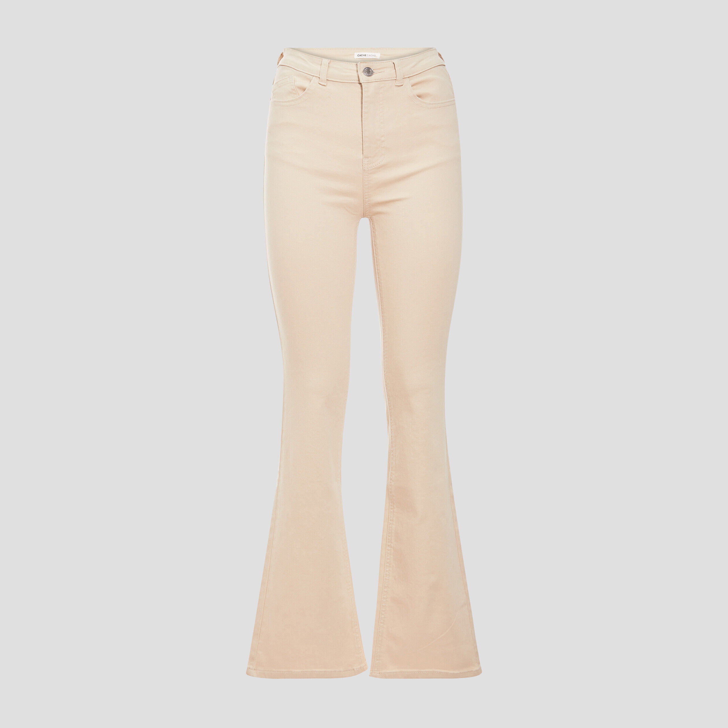 Jeans flare taille haute sable femme | Cache Cache