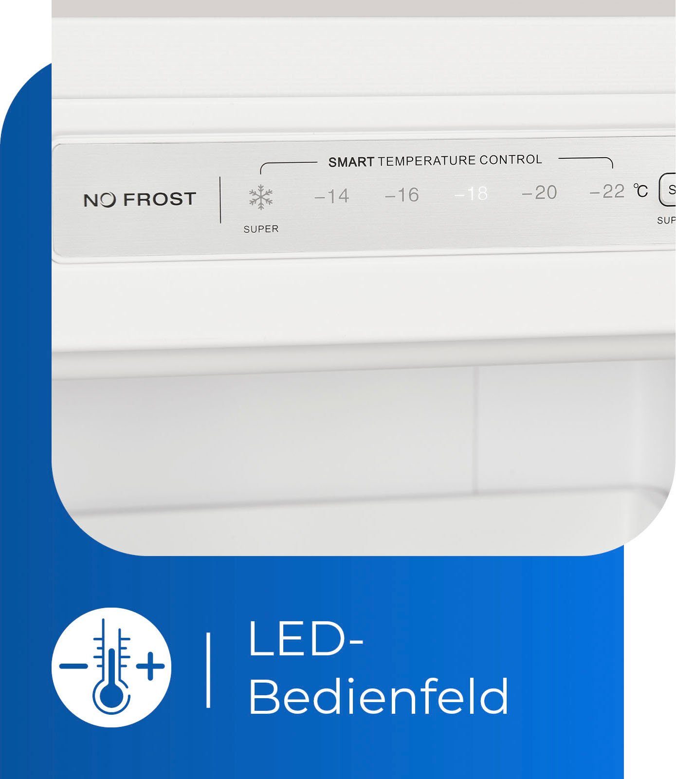 exquisit Gefrierschrank GS231-NF-H-040D weiss, 143 cm hoch, 54 cm breit