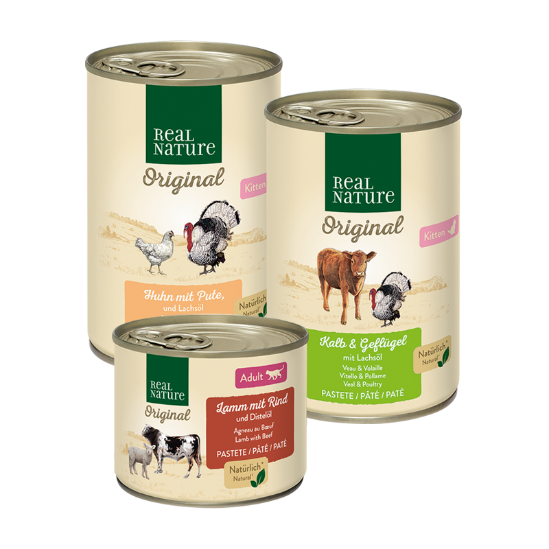 REAL NATURE Nassfutter REAL NATURE Classic Kittenpaket 6x400g