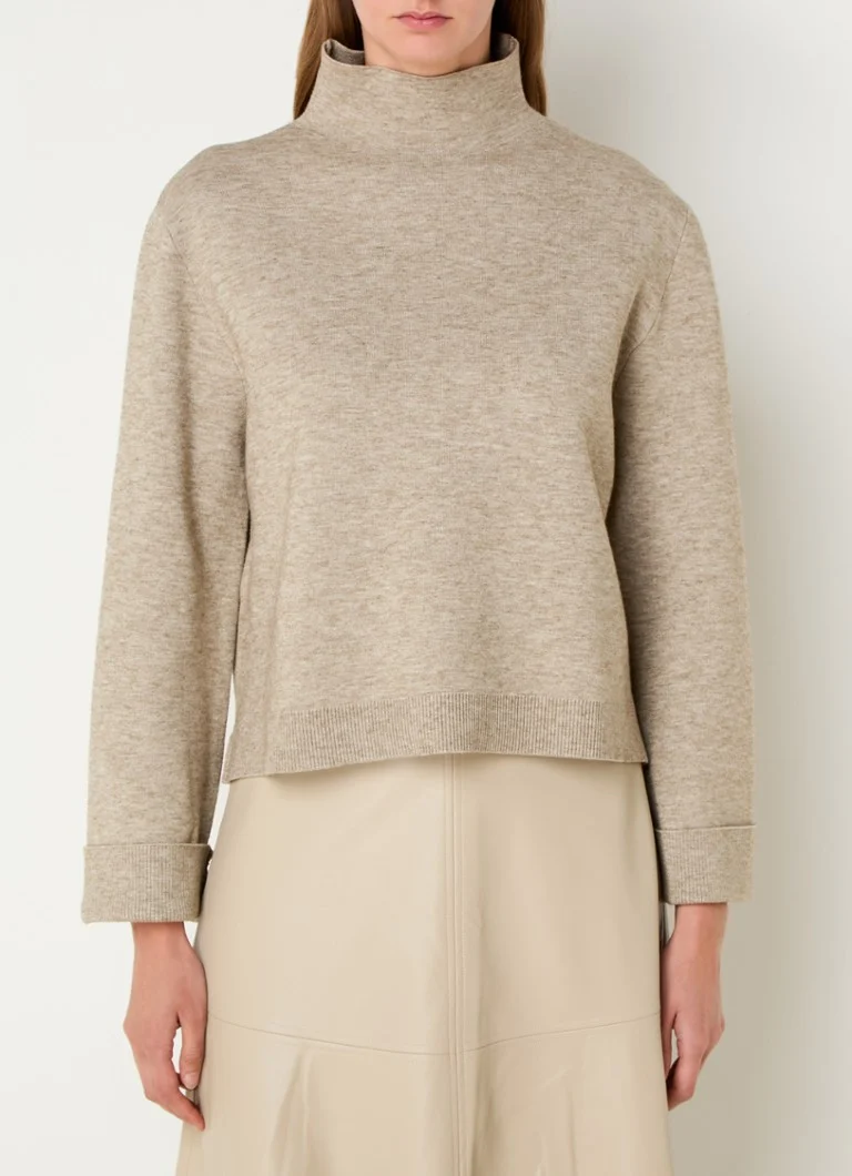 Maglione Bruuns Bazaar Ada in maglia fine, con motivo screziato e collo alto