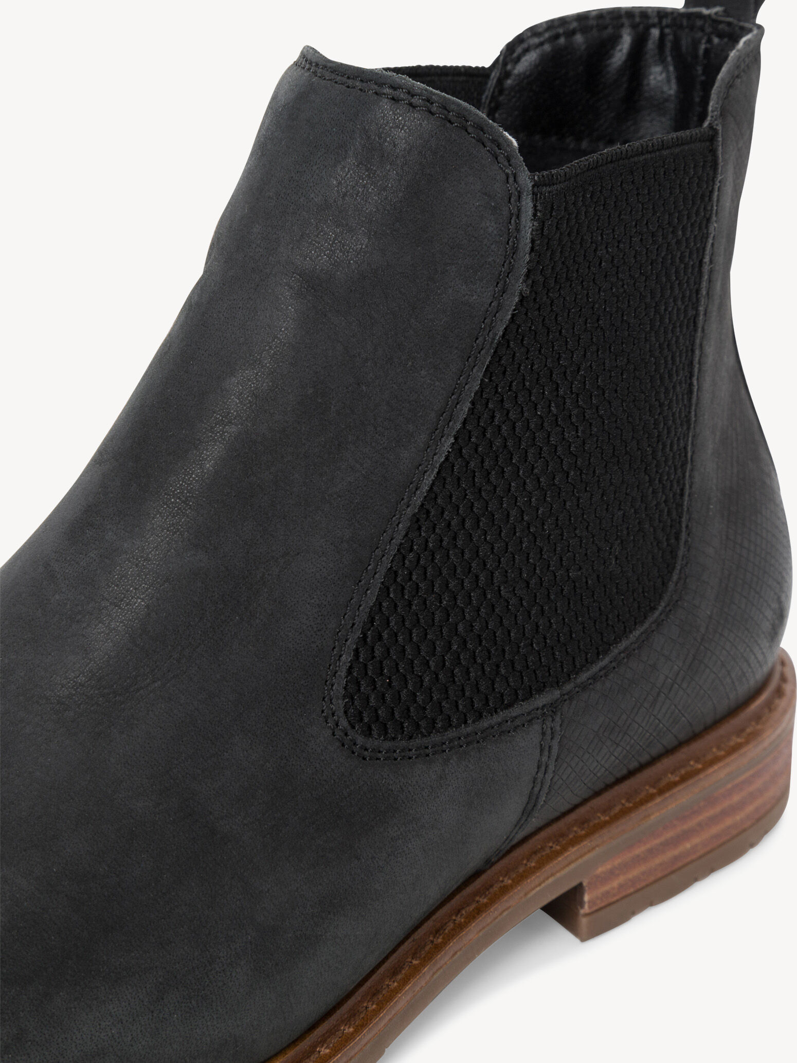 Bottine Chelsea en cuir - noir