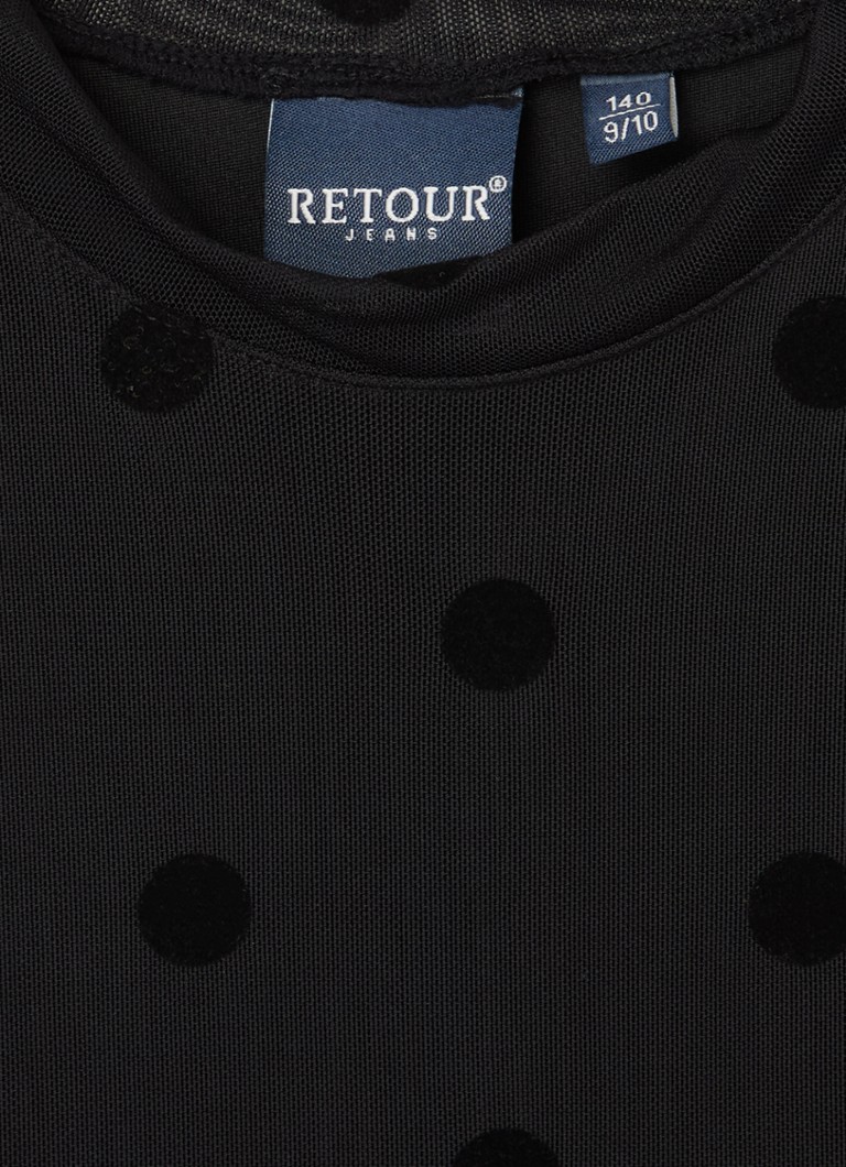 Bluză semitransparentă Retour Jeans Samira cu imprimeu plușat