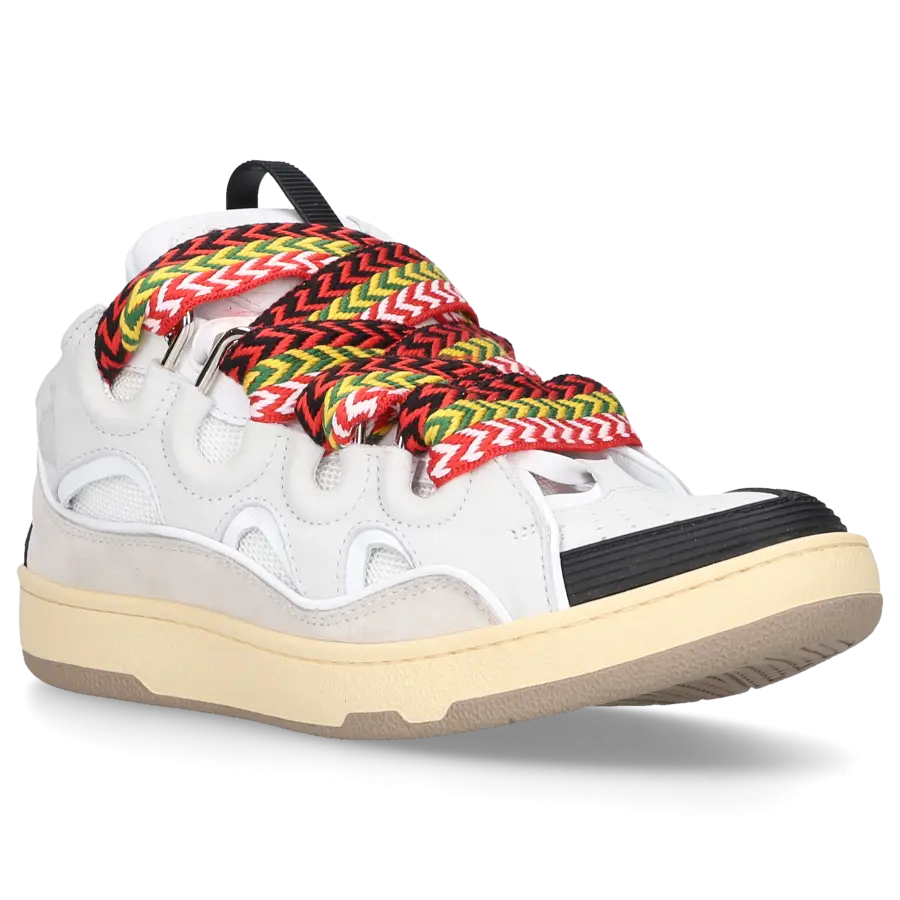 Lanvin - Sneaker low CURB Veloursleder - weiß