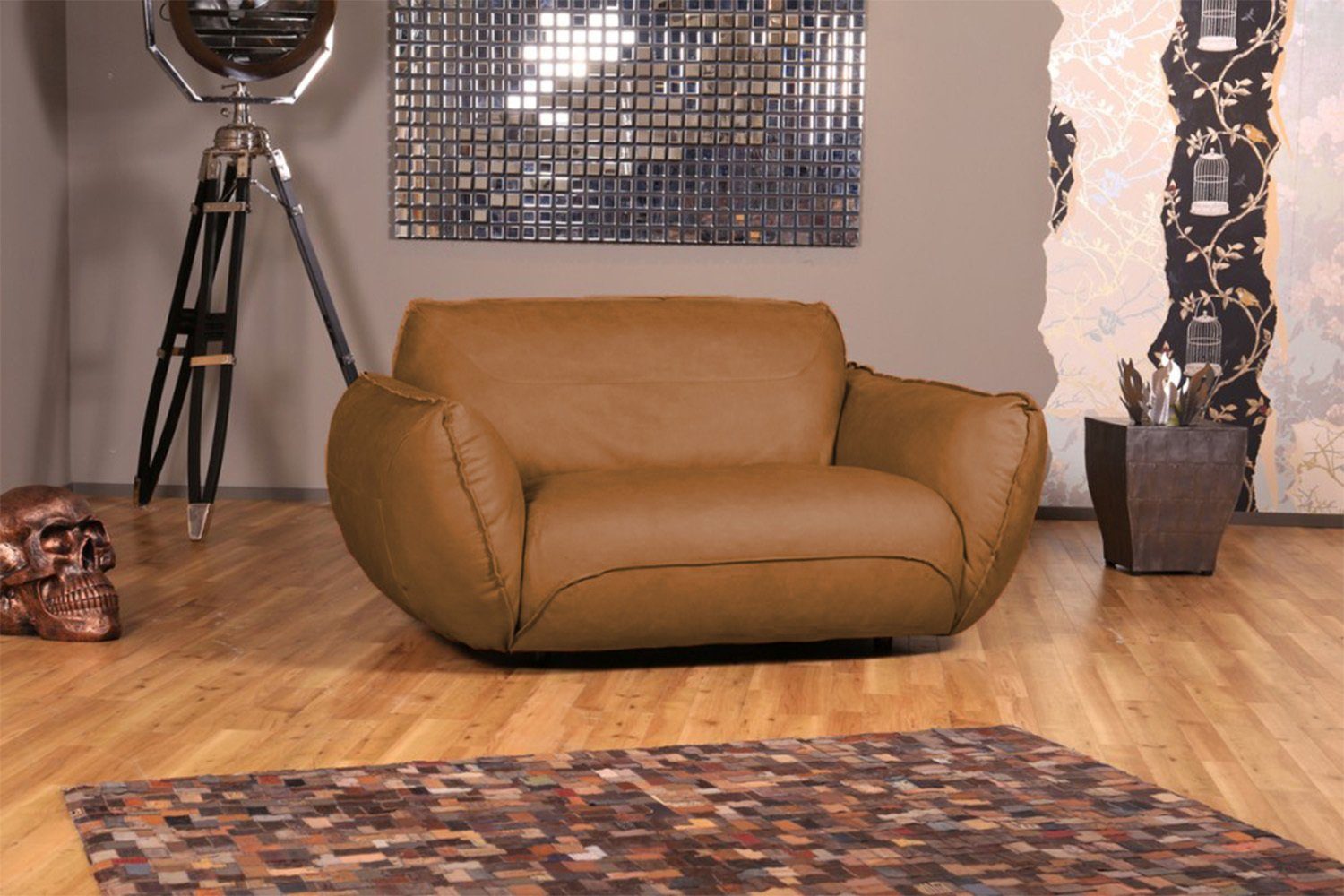 KAWOLA Sessel DAVITO, Megasessel Loveseat 2-Sitzer, versch. Bezüge und versch. Farben