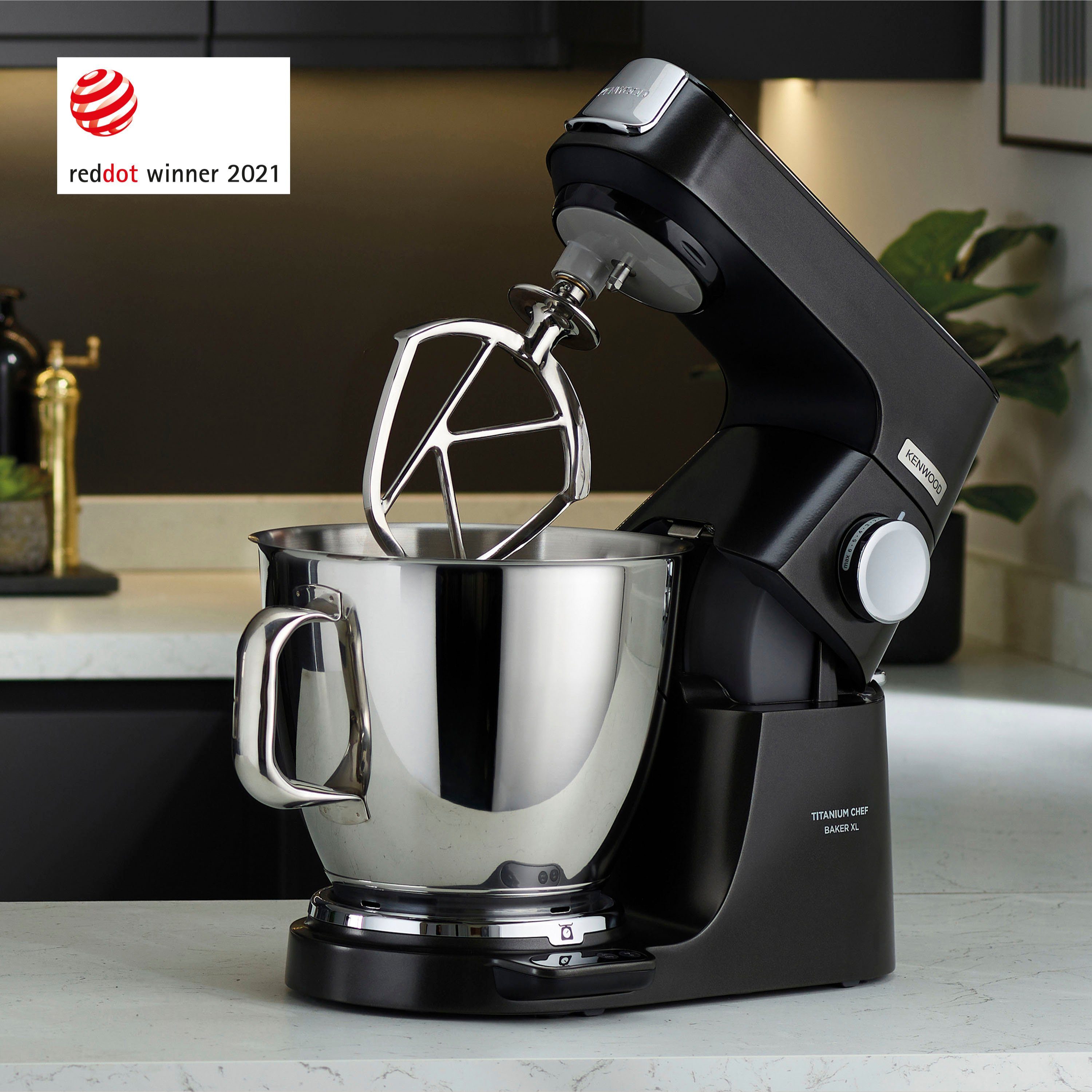 KENWOOD Küchenmaschine Titanium Chef Baker XL KVL85.004BK, Zubehör, Gratis Wert UVP 319,-