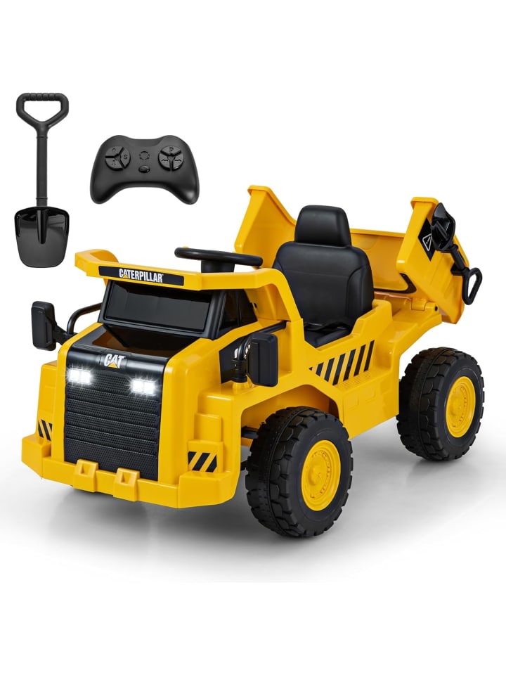 COSTWAY 12V Elektroauto ab 3 Jahren Caterpillar in Gelb günstig kaufen onesize