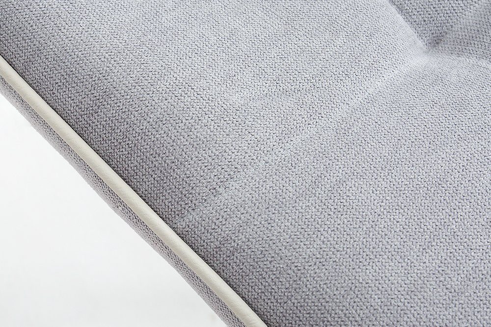 riess-ambiente Freischwinger MIAMI hellgrau / schwarz (1 St), Esszimmer · Webstoff · Metall · Industrial