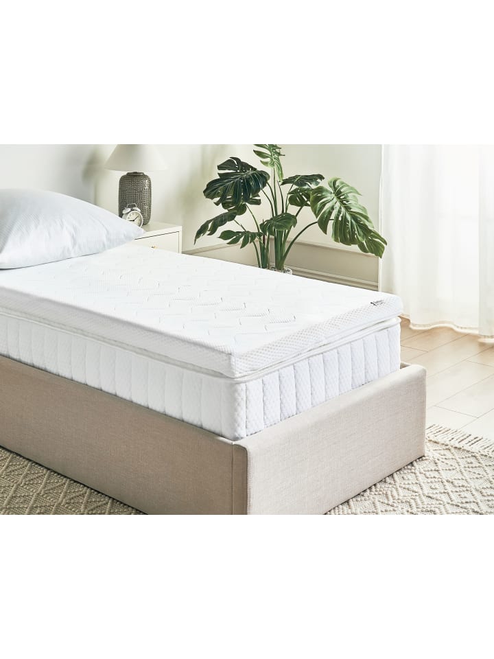 Beliani Topper FROSTY in Weiß - (W) 90 x (H) 6 x (L) 200 cm günstig kaufen onesize
