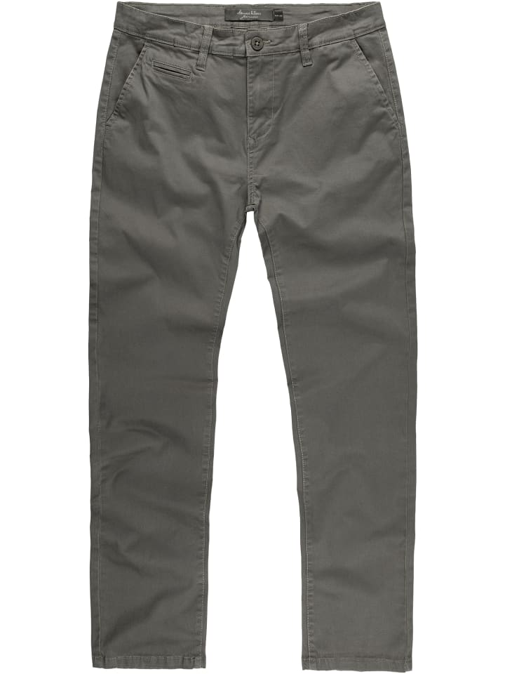 Amaci&Sons Slim Fit Chino mit Stretch ATLANTA in Dunkelgrau günstig kaufen