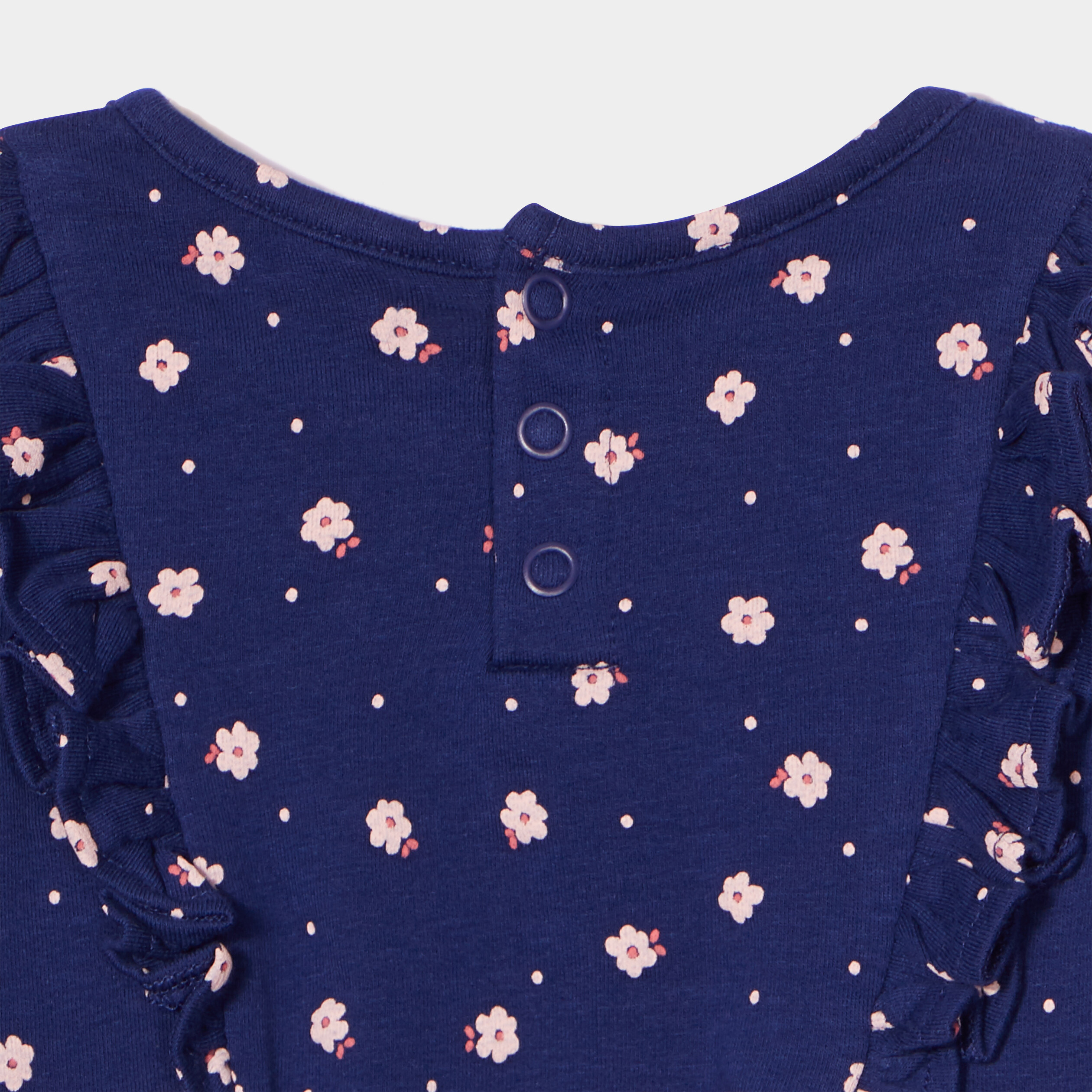 Ensemble robe et legging coton bleu marine bébé fille | La Halle