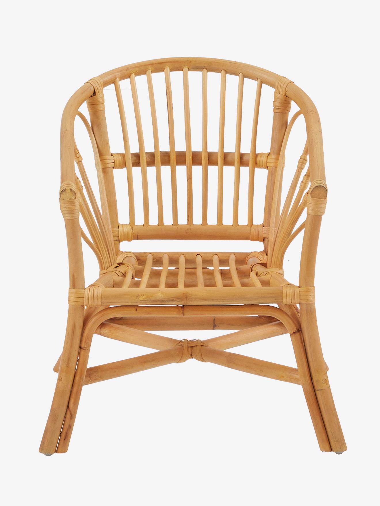 Vertbaudet Kinderzimmer Sessel aus Rattan BOHO - natur/blumenform