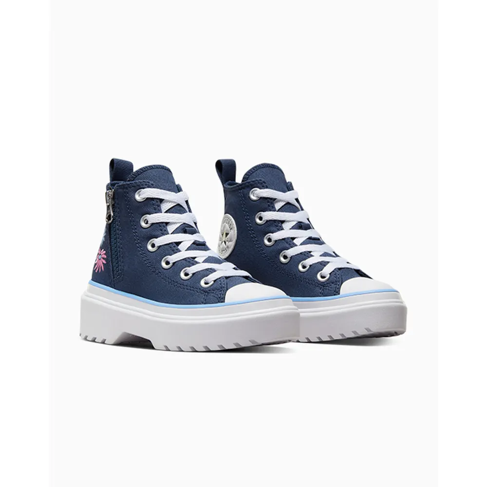 Converse Chuck Taylor All Star Lugged Lift Platform Easy On Floral Embroidery A06343C / blau