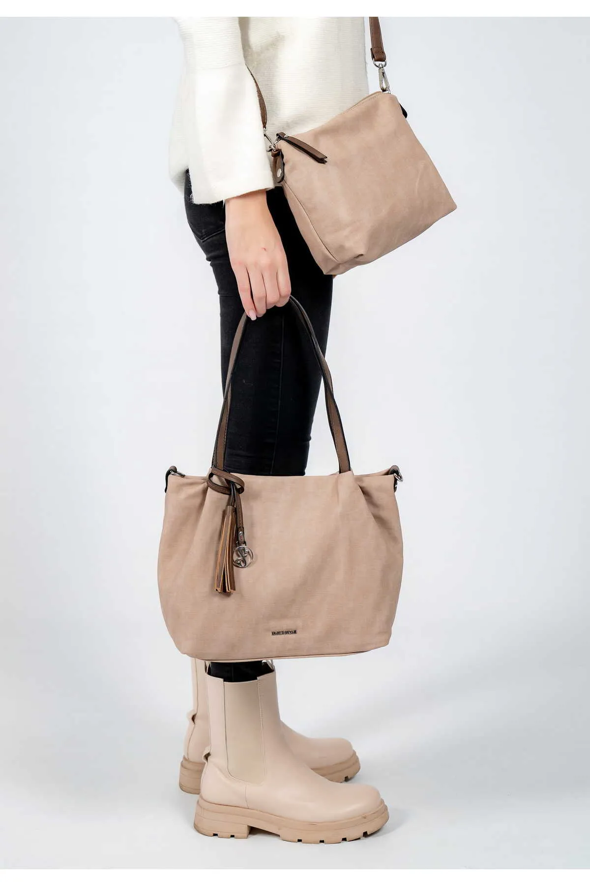 Emily & Noah  Handtasche - Beige - Unifarben